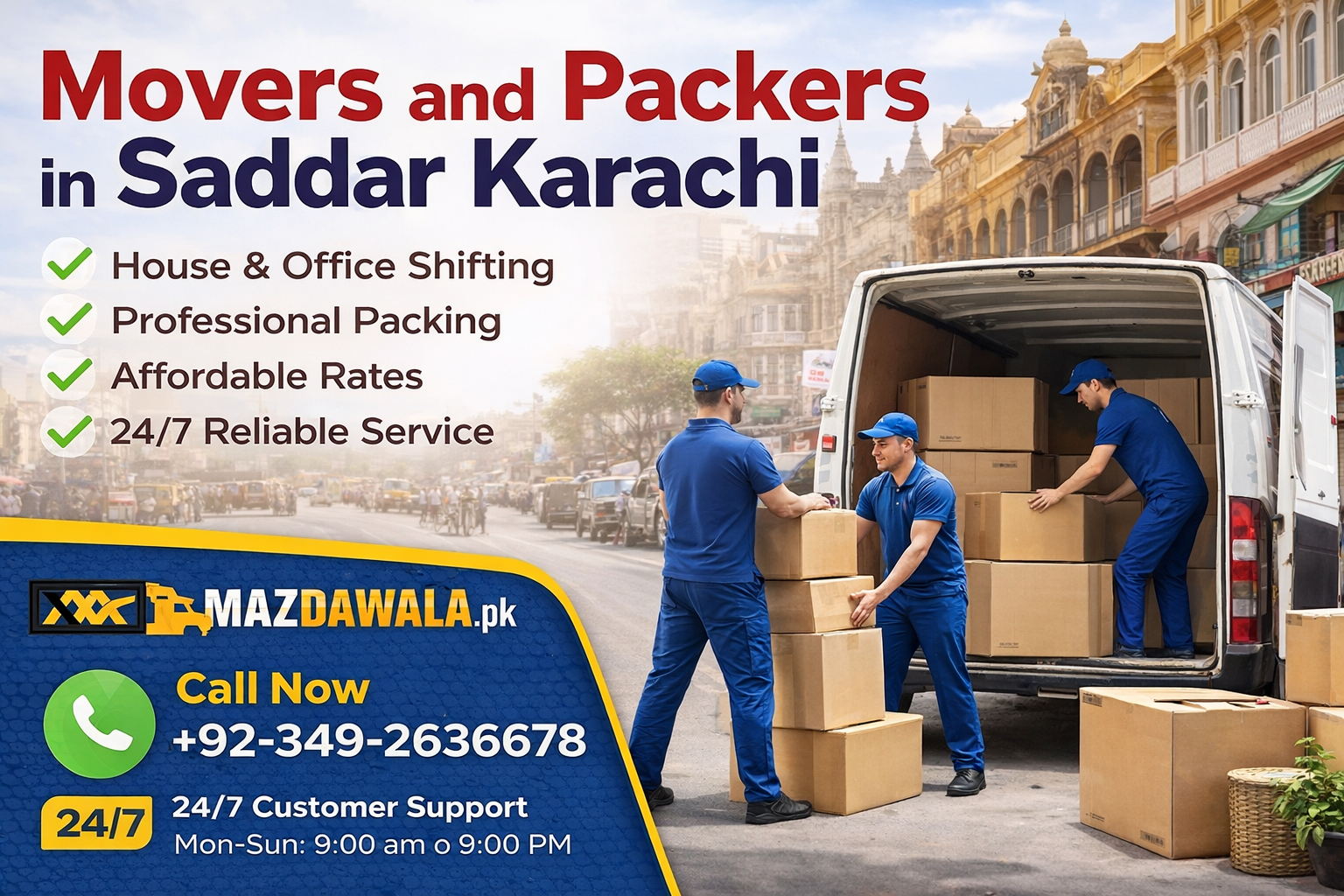 Professional Movers and Packers in Saddar Karachi Near Me Services