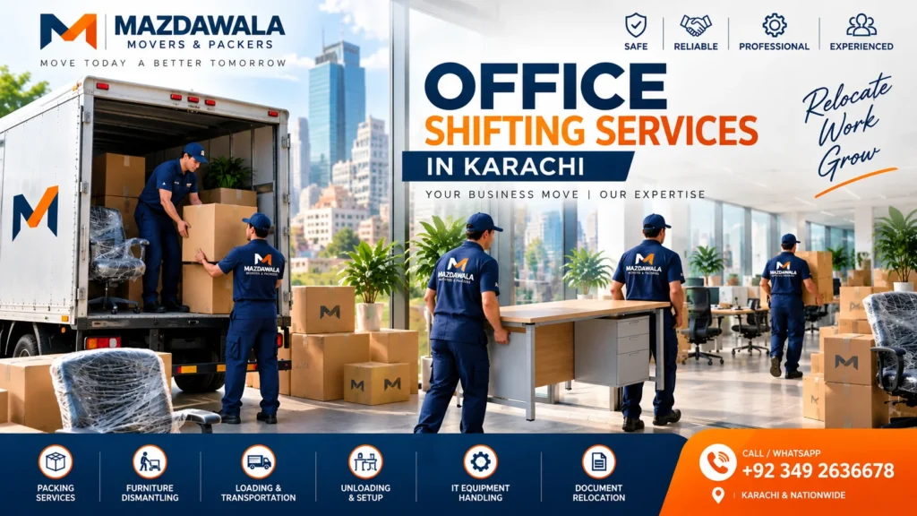 Office Shifting Services in Karachi | Mazdawala Movers & Packers 1 Office Shifting Services in Karachi Mazdawala Movers & Packers